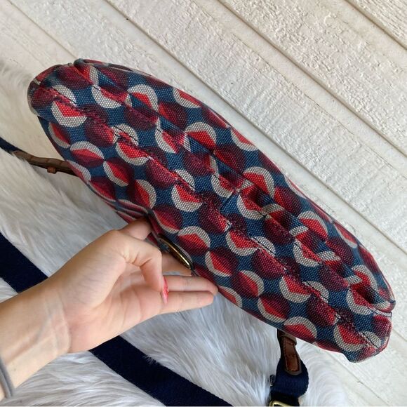 FOSSIL Canvas Ryder Sydney Satchel Tote Crossbody Handbag - Picture 11 of 12